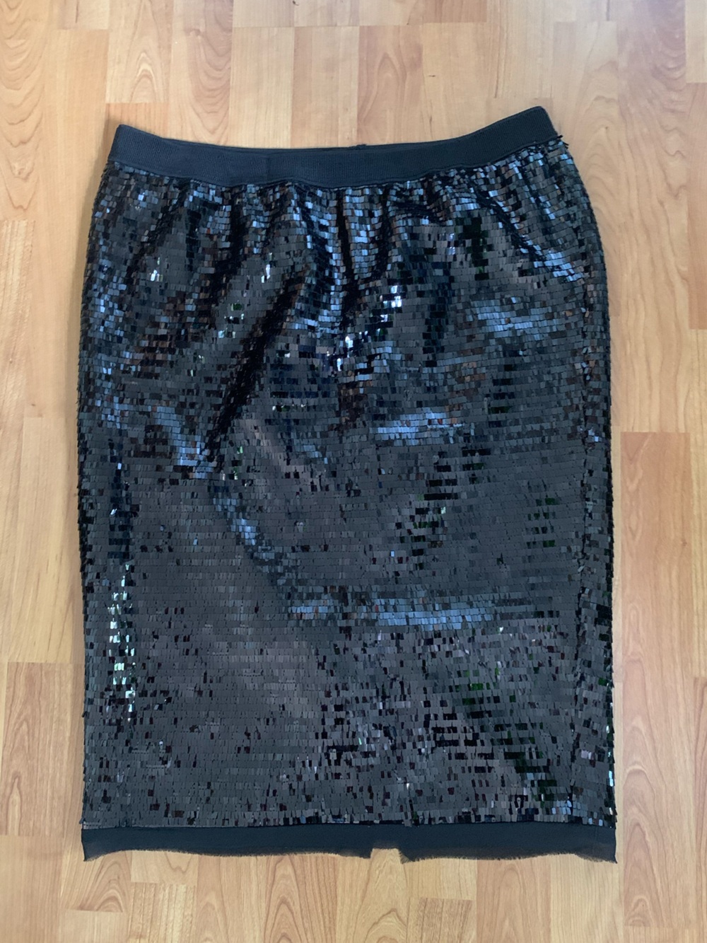 Women's Black Sequin Pencil Skirt